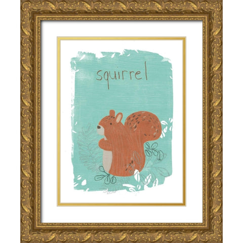 Critter Cameo III Gold Ornate Wood Framed Art Print with Double Matting by Vess, June Erica