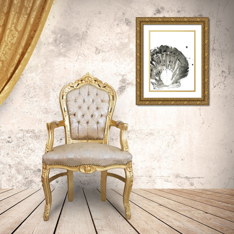 Ink Coast II Gold Ornate Wood Framed Art Print with Double Matting by Vess, June Erica