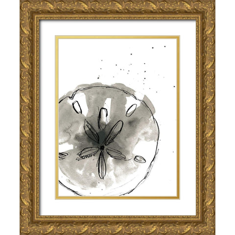 Ink Coast III Gold Ornate Wood Framed Art Print with Double Matting by Vess, June Erica