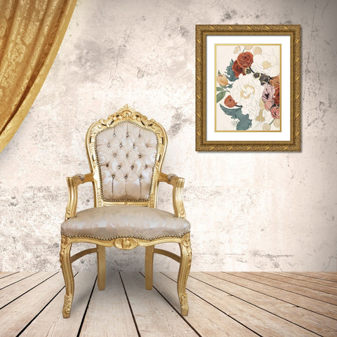 Imperfect Bouquet I Gold Ornate Wood Framed Art Print with Double Matting by Popp, Grace
