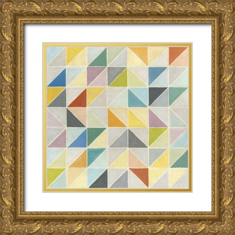 Non-Embellished Multifaceted I Gold Ornate Wood Framed Art Print with Double Matting by Meagher, Megan