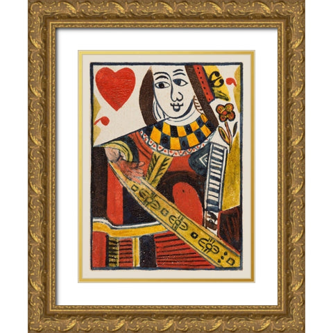 Vintage Cards I Gold Ornate Wood Framed Art Print with Double Matting by Unknown