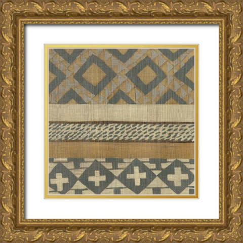 Warp and Weft II Gold Ornate Wood Framed Art Print with Double Matting by Zarris, Chariklia