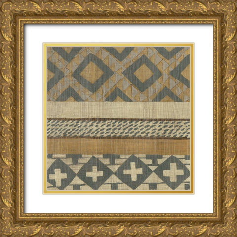 Warp and Weft II Gold Ornate Wood Framed Art Print with Double Matting by Zarris, Chariklia