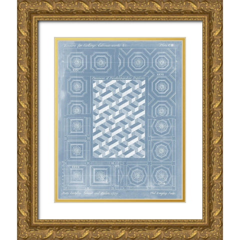 Elements for Design I Gold Ornate Wood Framed Art Print with Double Matting by Langley