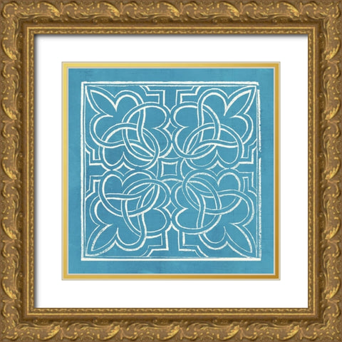 Garden Schematic I Gold Ornate Wood Framed Art Print with Double Matting by Lawon, William