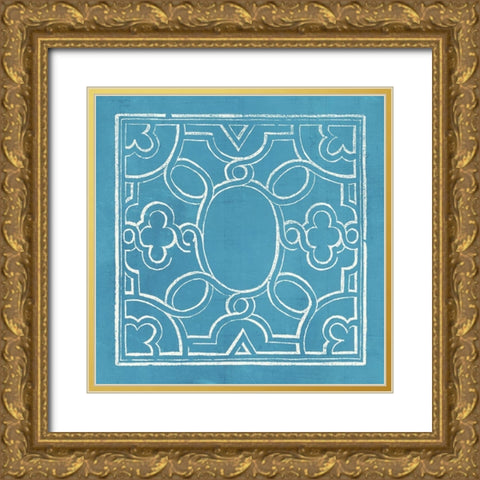 Garden Schematic IV Gold Ornate Wood Framed Art Print with Double Matting by Lawon, William