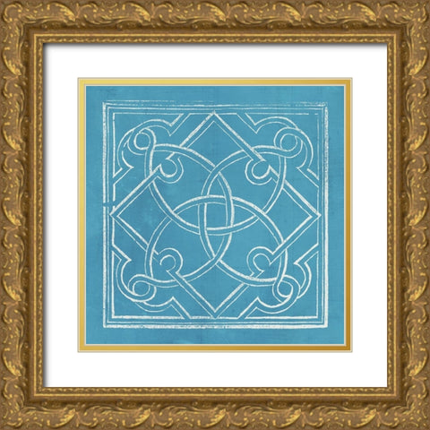 Garden Schematic V Gold Ornate Wood Framed Art Print with Double Matting by Lawon, William