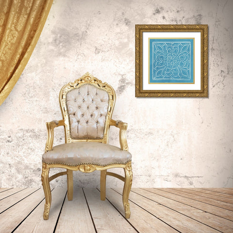 Garden Schematic VI Gold Ornate Wood Framed Art Print with Double Matting by Lawon, William