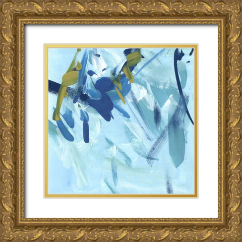 Into the Blue II Gold Ornate Wood Framed Art Print with Double Matting by Wang, Melissa