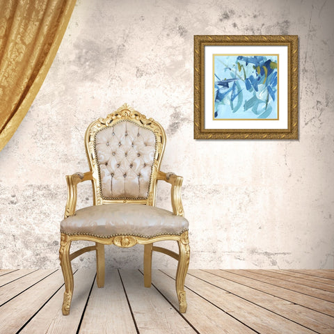 Into the Blue IV Gold Ornate Wood Framed Art Print with Double Matting by Wang, Melissa