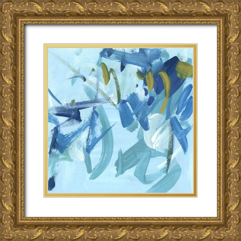 Into the Blue IV Gold Ornate Wood Framed Art Print with Double Matting by Wang, Melissa