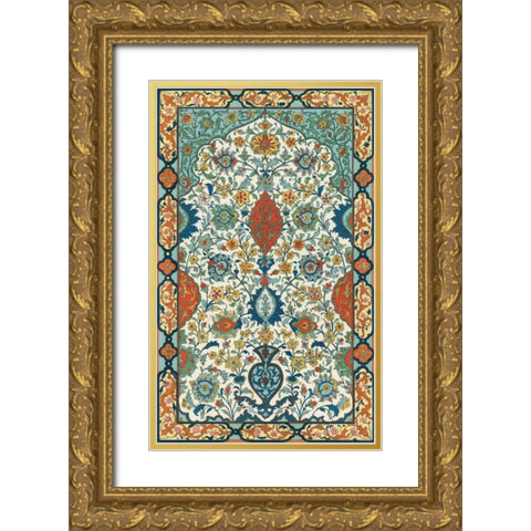 Non-Embellish Persian Ornament I Gold Ornate Wood Framed Art Print with Double Matting by Vision Studio