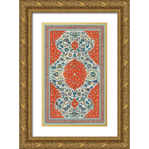 Non-Embellish Persian Ornament II Gold Ornate Wood Framed Art Print with Double Matting by Vision Studio