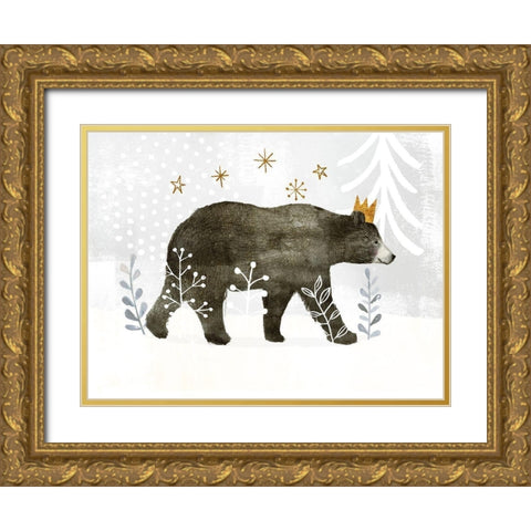 Woodland Celebration III Gold Ornate Wood Framed Art Print with Double Matting by Borges, Victoria