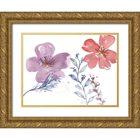 Spring Glory IV Gold Ornate Wood Framed Art Print with Double Matting by Wang, Melissa