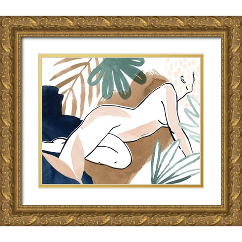 Tropical Laze I Gold Ornate Wood Framed Art Print with Double Matting by Popp, Grace
