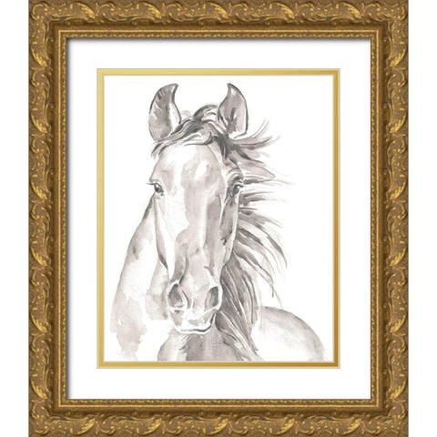 Farm Faces II Gold Ornate Wood Framed Art Print with Double Matting by Parker, Jennifer Paxton