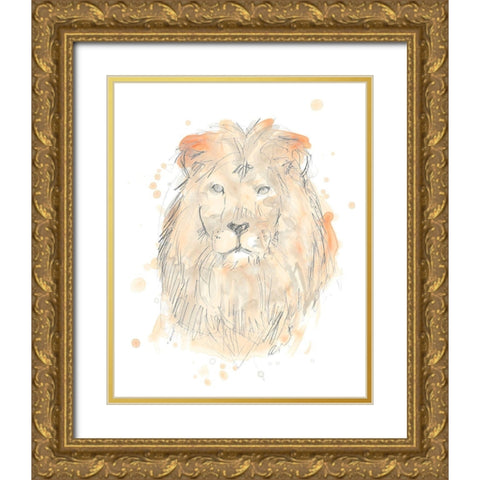 Blush Savannah III Gold Ornate Wood Framed Art Print with Double Matting by Vess, June Erica