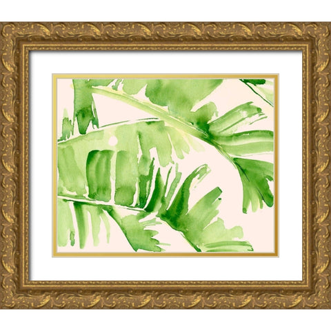 Peachy Palms I Gold Ornate Wood Framed Art Print with Double Matting by Parker, Jennifer Paxton