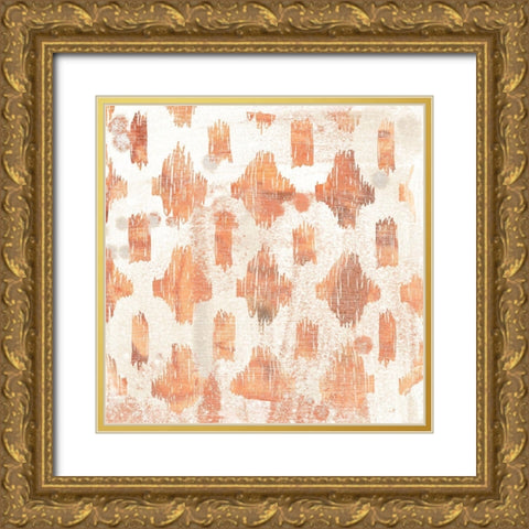 Red Earth Textile IV Gold Ornate Wood Framed Art Print with Double Matting by Vess, June Erica