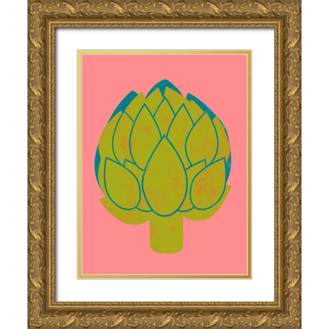 Veggie Party I Gold Ornate Wood Framed Art Print with Double Matting by Zarris, Chariklia