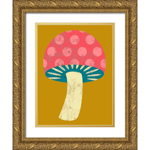 Veggie Party V Gold Ornate Wood Framed Art Print with Double Matting by Zarris, Chariklia