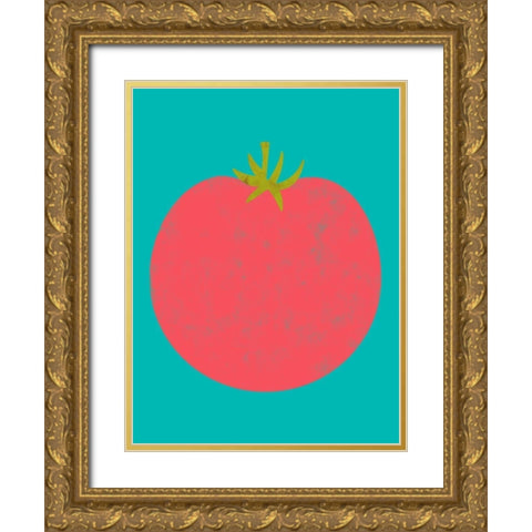 Veggie Party VII Gold Ornate Wood Framed Art Print with Double Matting by Zarris, Chariklia