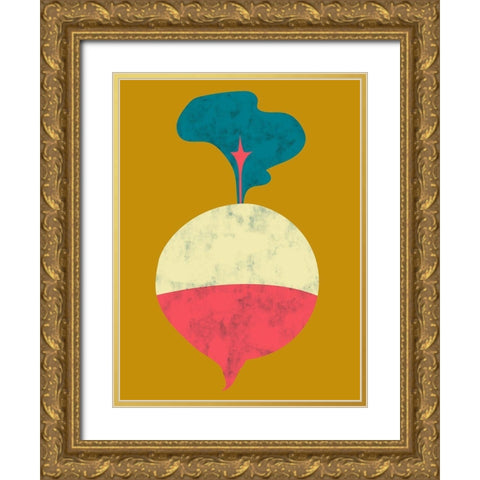 Veggie Party VIII Gold Ornate Wood Framed Art Print with Double Matting by Zarris, Chariklia