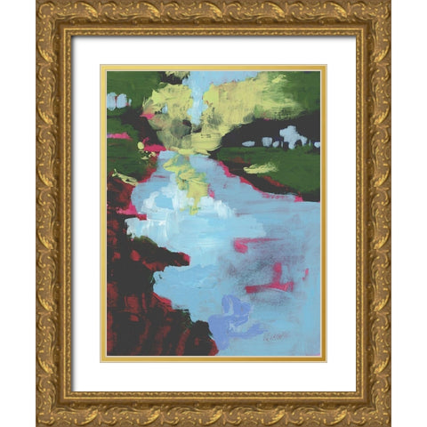 Sherbet Plains II Gold Ornate Wood Framed Art Print with Double Matting by Parker, Jennifer Paxton