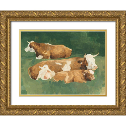 Bucolic Sunday II Gold Ornate Wood Framed Art Print with Double Matting by Scarvey, Emma