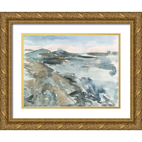 Watercolor Views IV Gold Ornate Wood Framed Art Print with Double Matting by Wang, Melissa
