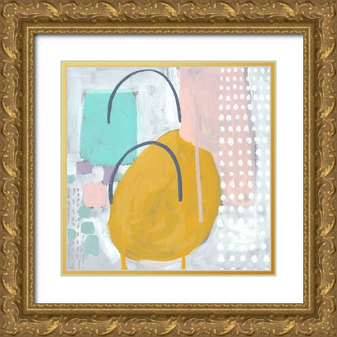 Lollipop Abstract III Gold Ornate Wood Framed Art Print with Double Matting by Zarris, Chariklia