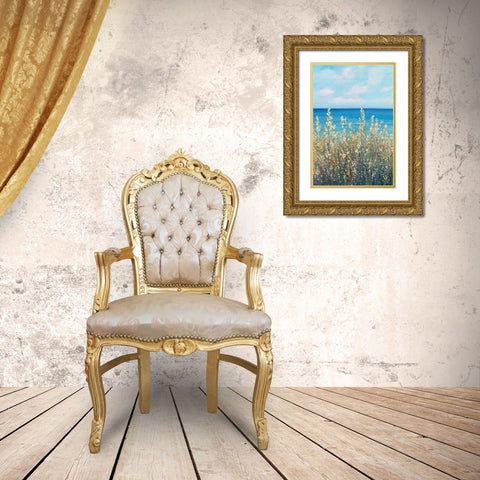 Flowers at the Coast I Gold Ornate Wood Framed Art Print with Double Matting by OToole, Tim