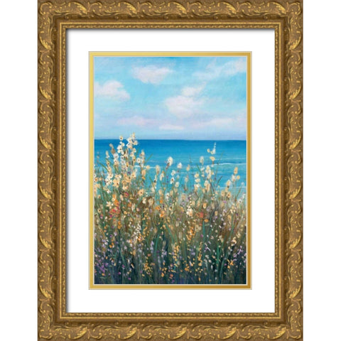 Flowers at the Coast II Gold Ornate Wood Framed Art Print with Double Matting by OToole, Tim