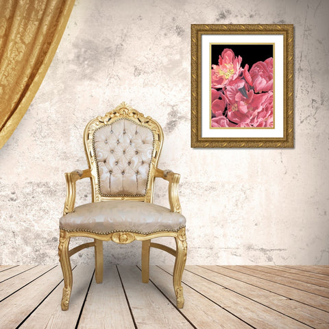 Peonies of My Heart II Gold Ornate Wood Framed Art Print with Double Matting by Wang, Melissa