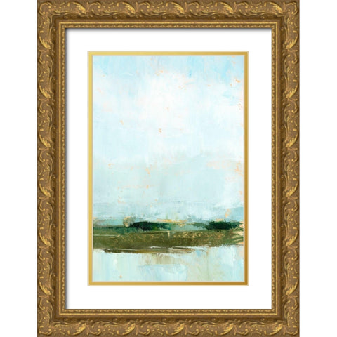 Wetland Horizon II Gold Ornate Wood Framed Art Print with Double Matting by Harper, Ethan