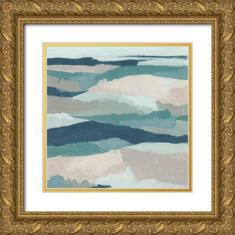 Blue Vista II Gold Ornate Wood Framed Art Print with Double Matting by Vess, June Erica
