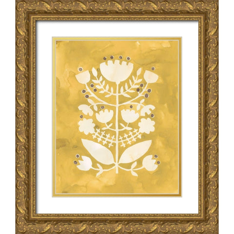 Buttercup I Gold Ornate Wood Framed Art Print with Double Matting by Zarris, Chariklia