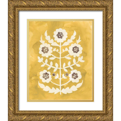 Buttercup II Gold Ornate Wood Framed Art Print with Double Matting by Zarris, Chariklia