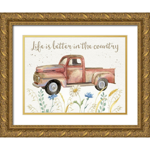 Nostalgic Farm II Gold Ornate Wood Framed Art Print with Double Matting by Maday, Jane