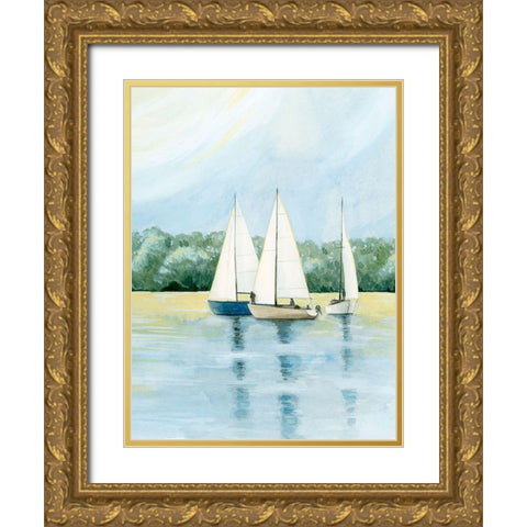 Afternoon Sail I Gold Ornate Wood Framed Art Print with Double Matting by Popp, Grace