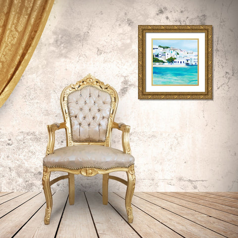 Mykonos I Gold Ornate Wood Framed Art Print with Double Matting by Popp, Grace