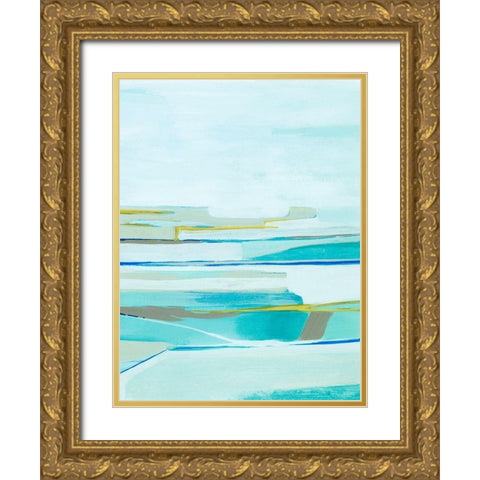 Seafarers Layers I Gold Ornate Wood Framed Art Print with Double Matting by Popp, Grace