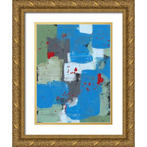 Integrated Circuit II Gold Ornate Wood Framed Art Print with Double Matting by Moore, Regina
