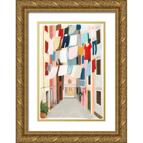 Laundry Day II Gold Ornate Wood Framed Art Print with Double Matting by Popp, Grace