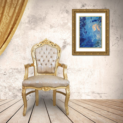 Blue Hawaii II Gold Ornate Wood Framed Art Print with Double Matting by Moore, Regina