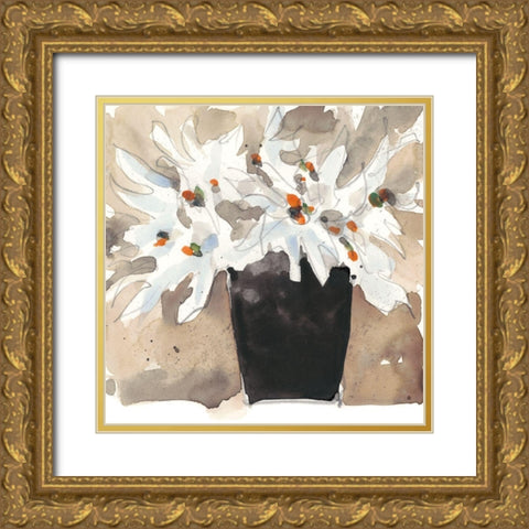 Wild Bouquet I Gold Ornate Wood Framed Art Print with Double Matting by Dixon, Samuel