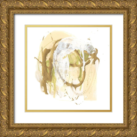 Moss Gold I Gold Ornate Wood Framed Art Print with Double Matting by Vess, June Erica
