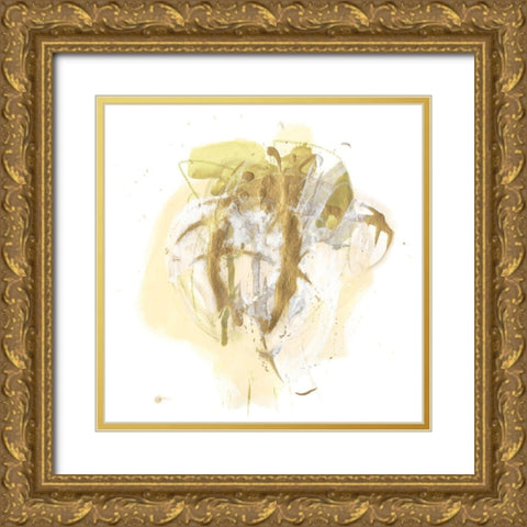 Moss Gold IV Gold Ornate Wood Framed Art Print with Double Matting by Vess, June Erica